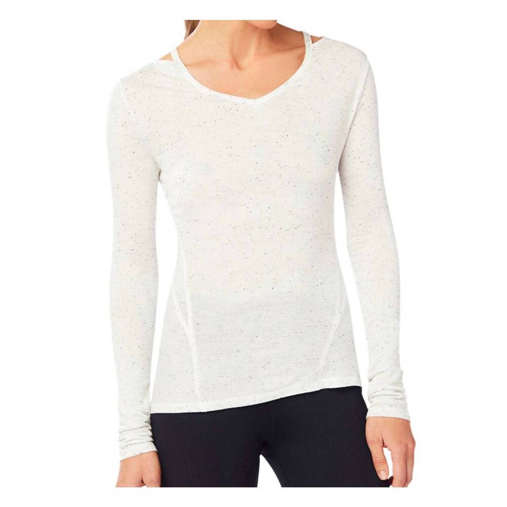 NEW SHAPE ACTIVE south street long sleeve tee in white and black